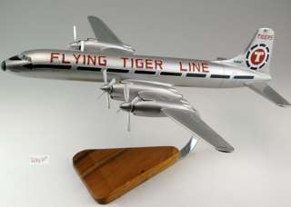 Canadair CL44 Flying Tiger Wood Desktop Airplane Model  