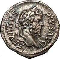 SEPTIMIUS SEVERUS 202AD Genuine Authentic Ancient Silver Roman Coin 