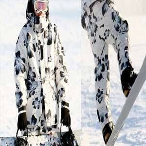 Winter Flower Pattern Ski Snowboard Wear (Size  S/M)  