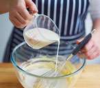Mix ¼ teaspoon salt with 115g (3¾oz) plain flour then add to the 