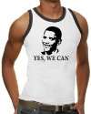 Barack Obama YES WE CAN Ringer / Kontrast Tank Top M XXL div. Farben