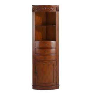   Corner Linen Cabinet in Antique Cherry 4813300120 at The Home Depot