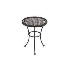 Black Wrought Iron Patio Side Table W3929 TS BK at The Home Depot