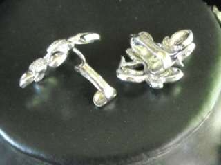 CORO Acorn Necklace & Clip Earring Vintage Silvertone Set 14 16 