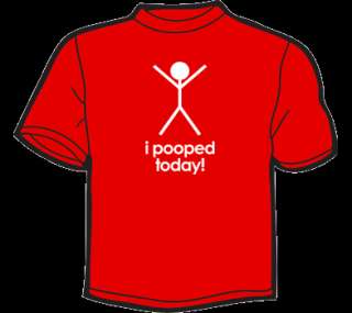 POOPED TODAY T Shirt WOMENS funny vintage 80s poop  