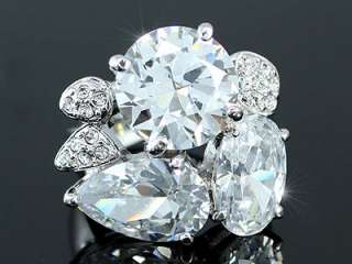 12 Carat Stone Ring use Swarovski Crystal Size 6 #SR088