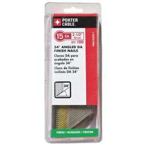 Porter Cable 15 Gauge x 2 1/2 in. Finish Nail 1000 per Box PDA15250 1 