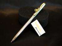   Pen with a small pearl and a leather pen case 100% Authentic #448 K1
