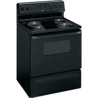 Hotpoint 30 In. Freestanding Electric Range in Black RB526DPBB at The 