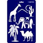 Schablone 66016 Motive Afrika Elefant Giraffe Palme etc Artikel im 