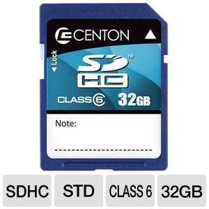 Centon 32GBSDHC6 32GB SDHC Class 6 Card at TigerDirect