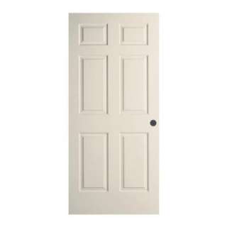  80 In. Wood White 6 Panel Slab Door (198730) from 