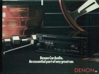 Denon Car Stereo Brochures 1988  
