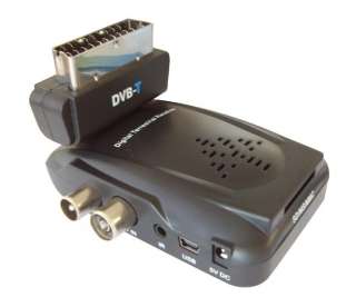 Scart DVB T TV Receiver Recorder mit SD Karten Slot USB Port u. DVBT 