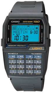 Rare Discontinued Casio Databank Calculator Mens Watch DBC150 1 DBC 