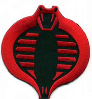 GI JOE Cobra RED & BLACK Logo Patch 3  