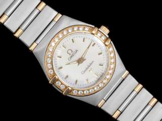 OMEGA LADIES CONSTELLATION 95 My Choice Diamond Mini Watch   18K GOLD 