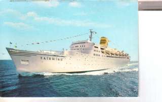 Sitmar Cruises TSS Fairwind ship photo Postcard  