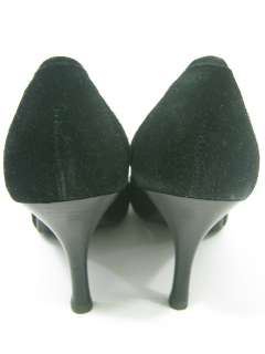 UNISA Black Suede Loafers Heels Pumps Sz 8.5  