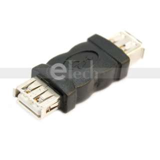 NEW USB 2.0 A FEMALE TO A FEMALE F F Coupler ADAPTER CONNECTOR Black 