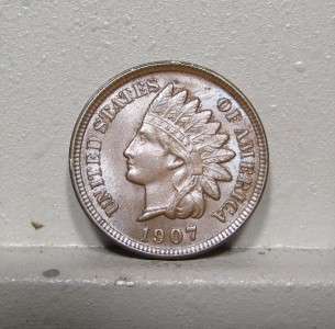 1907 Indian Head Cent *Choice BU Brown*  
