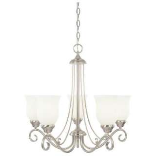 LiteChoice Portland Collection 5 Light Hanging Brushed Nickel 