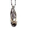 Silver Onyx Phoenix Stainless Steel Pendant +Chain SK57  