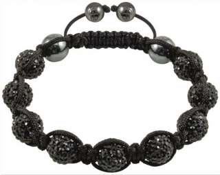   NEW Gift Tres0r Parls Black Crystal Bead Shamballa Handmade Bracelet