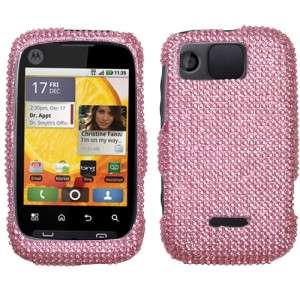Pink Crystal Bling Hard Case Cover for Motorola Citrus WX445