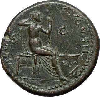 NERO 64AD Quality Dupondius Authentic Ancient Roman Coin w SECURITAS 
