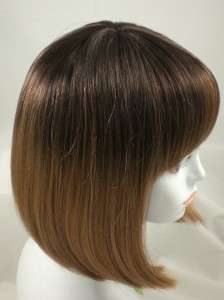 Light Brown Short Straight Bob Style China Doll Wig  