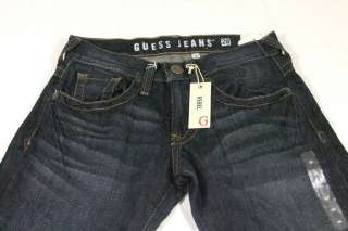 Mens Guess Rebel Jeans Straight Leg Wrinkled 28x33 NWT  