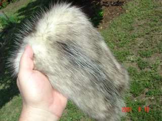Opossum garment tanned fur trapper hide skin road kill  