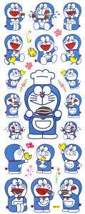 Doraemon Chef Window Mirror Static Cling On Vinyl Decal  