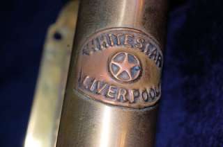 You are bidding on a Vintage Pair White Star Line Liverpool Brass 