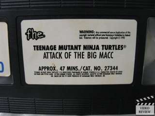 TMNT   Attack of the Big Macc VHS  