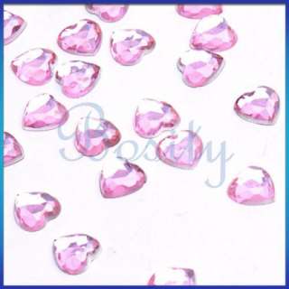 500 x Heart Shaped Crystal 50 x Round Diamond Beads Wedding Party 