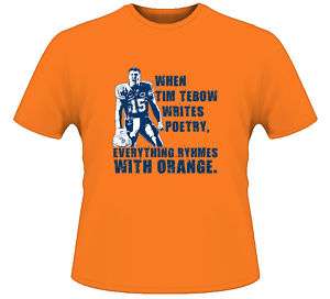 Tim Tebow Football Poetry Quote T Shirt  