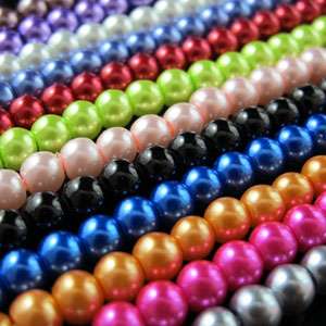 4mm,6mm,8mm,10mm,12mm Round Glass Pearl Spacer Bead 29Colors 1 Or 