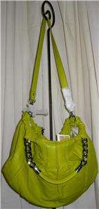 VERY RARE NWT Michael Kors Lime Green Buttery Soft Leather Shoulder 