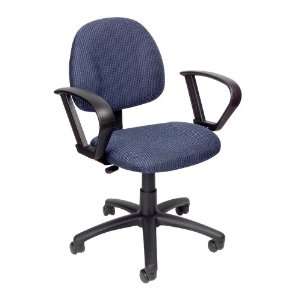   BOSS BLUE DELUXE POSTURE CHAIR W/ LOOP ARMS   Delivered Office