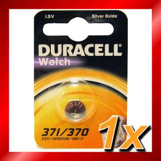 Duracell 370 371 Silver Oxide Watch Battery  