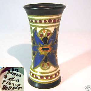 Plateelbakkerij Zuid Holland Pottery Vase Art Deco PZH  