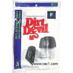  Genuine Dirt Devil Can Vac / Power Pak   Type F ( 3 pack 