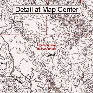  USGS Topographic Quadrangle Map   Emerson Lake, California 