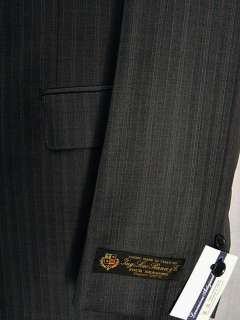 Abito uomo lana tg 58 Tessuto LORO PIANA Gessato Grigio New Wool Suit 