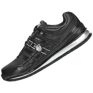 Swiss Shield LE Leather Trainer Black/Silver Mens  
