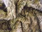 Super Luxury Faux Fur Fabric BROWN COYOTE   All Sizes B