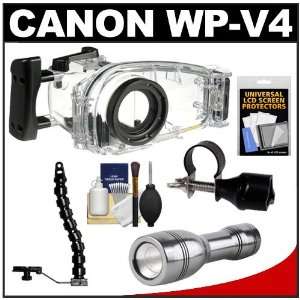 Canon WP V4 Waterproof Underwater Housing Case with LED Light Torch 
