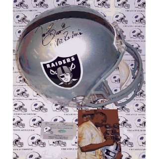 Tim Brown Autographed Helmet  Authentic 